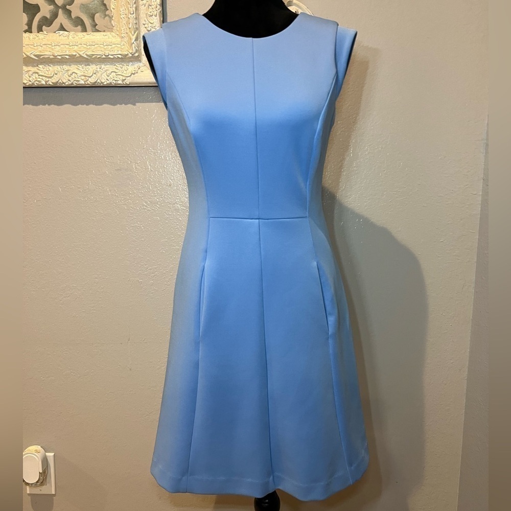 Vince camuto blue dress with pockets